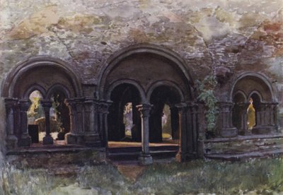 ゲントの聖バボン修道院の回廊の遺跡 作： after Amedee Forestier